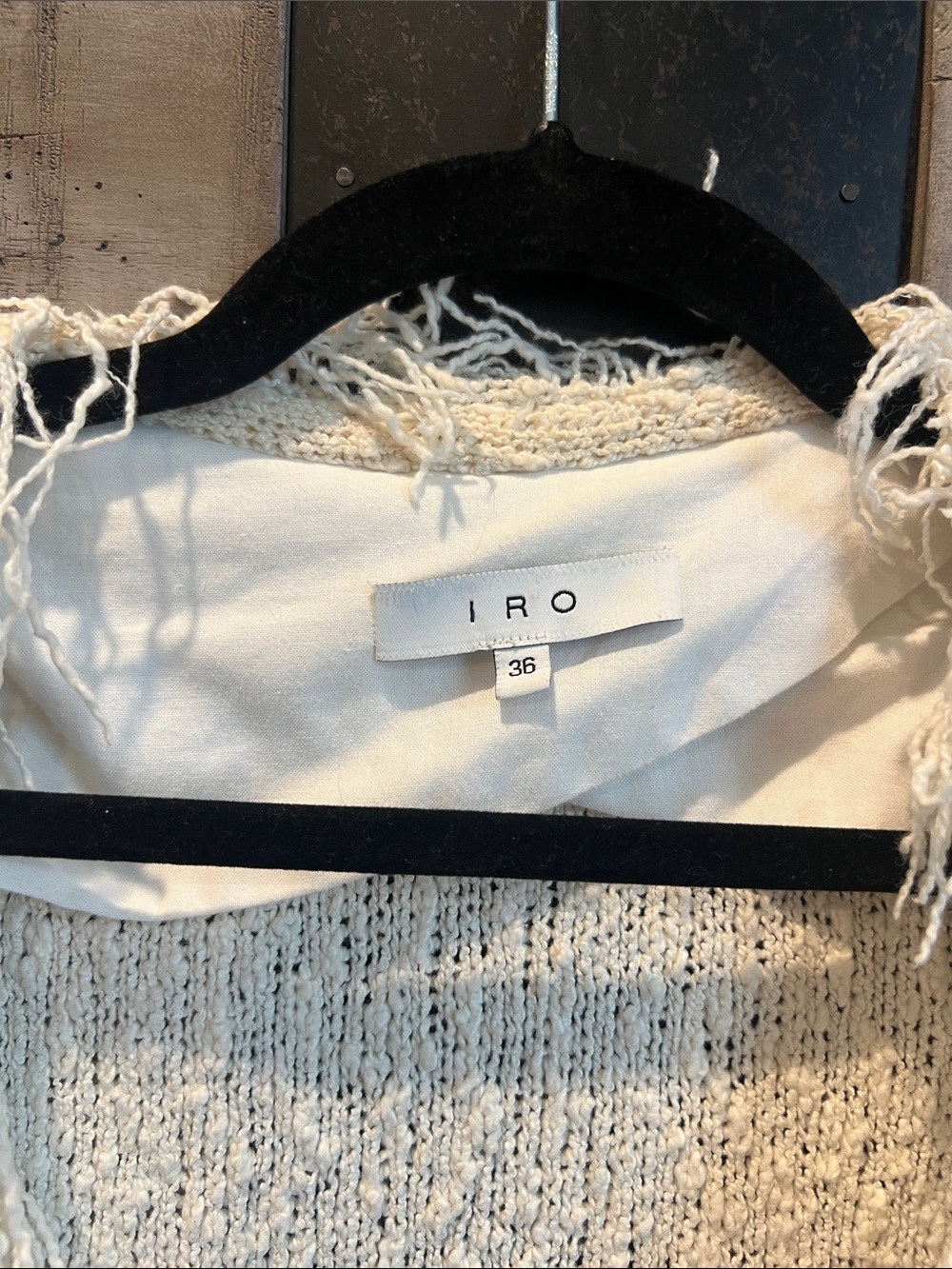 IRO Ivory Fringe Shag Sweater - Picture 2 of 4